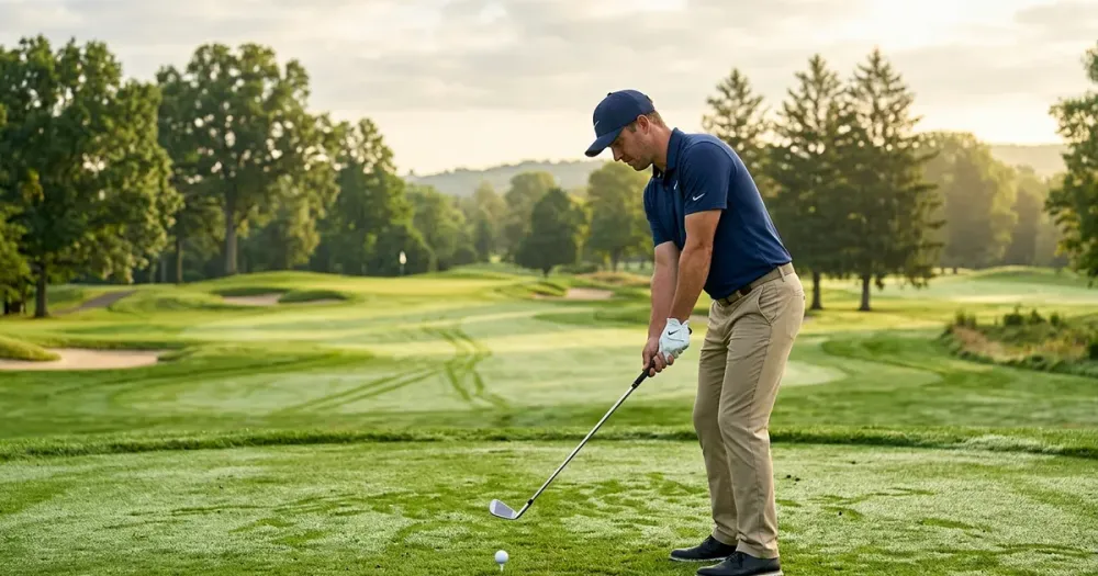 Brooks Koepka poised on golf course, signaling strong PGA Tour return in 2026 and major competitive threat ahead.