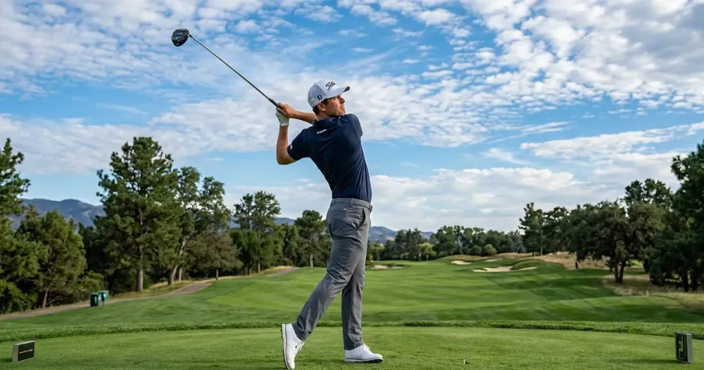 Matt Fitzpatrick celebrates his 2026 RBC Heritage playoff win, silencing the home crowd on a sunny golf course.
